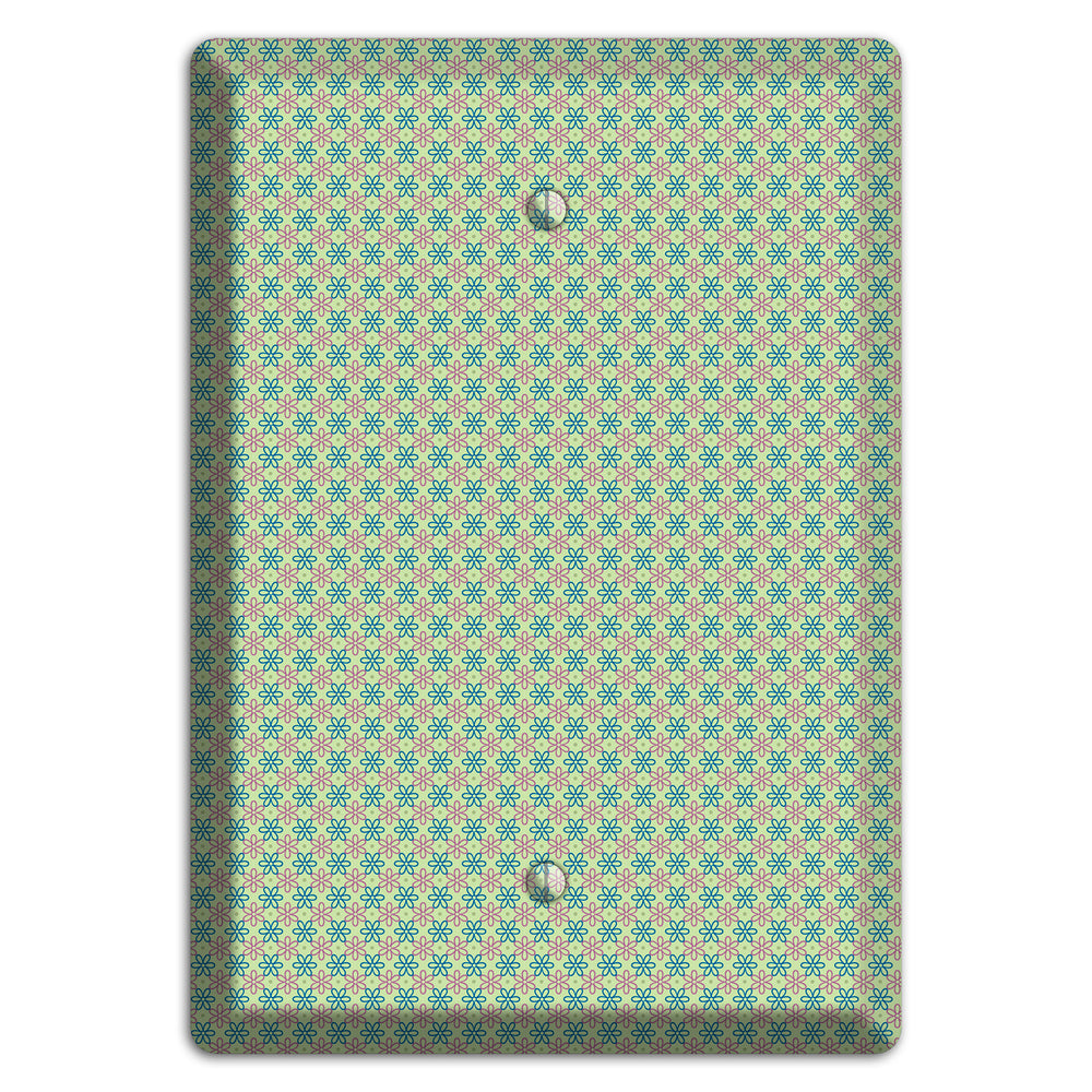 Multi Green Foulard Blank Wallplate