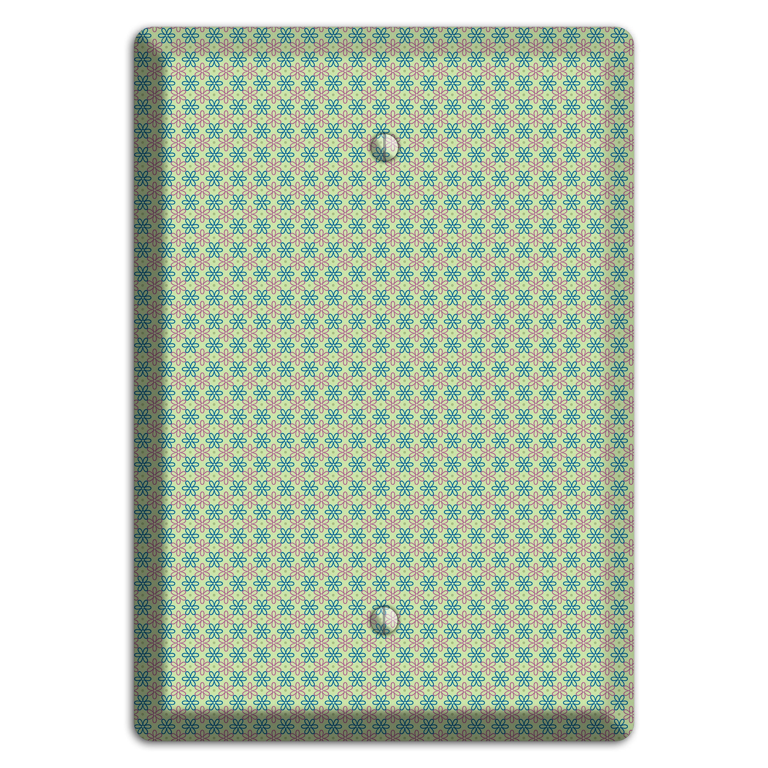 Multi Green Foulard Blank Wallplate