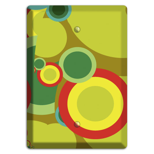 Green and Yellow Abstract Circles Blank Wallplate