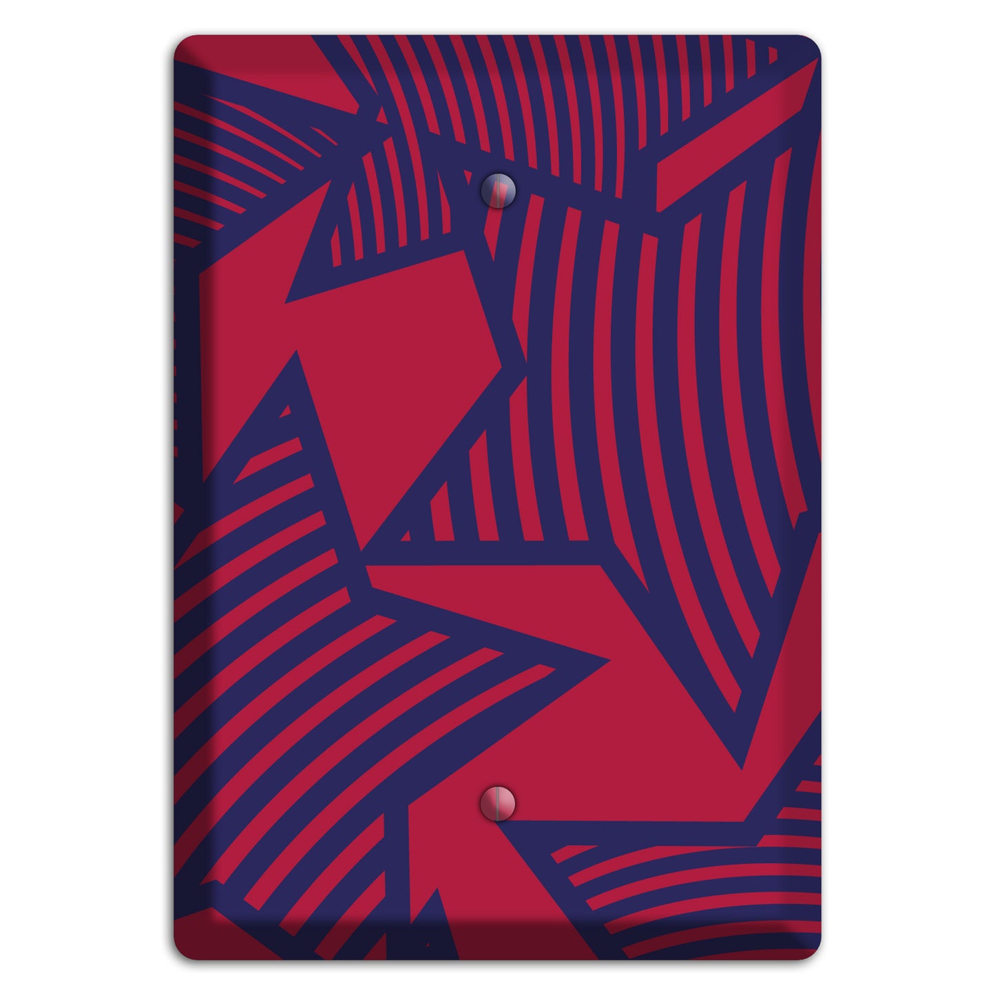 Red with Large Blue Stars Blank Wallplate