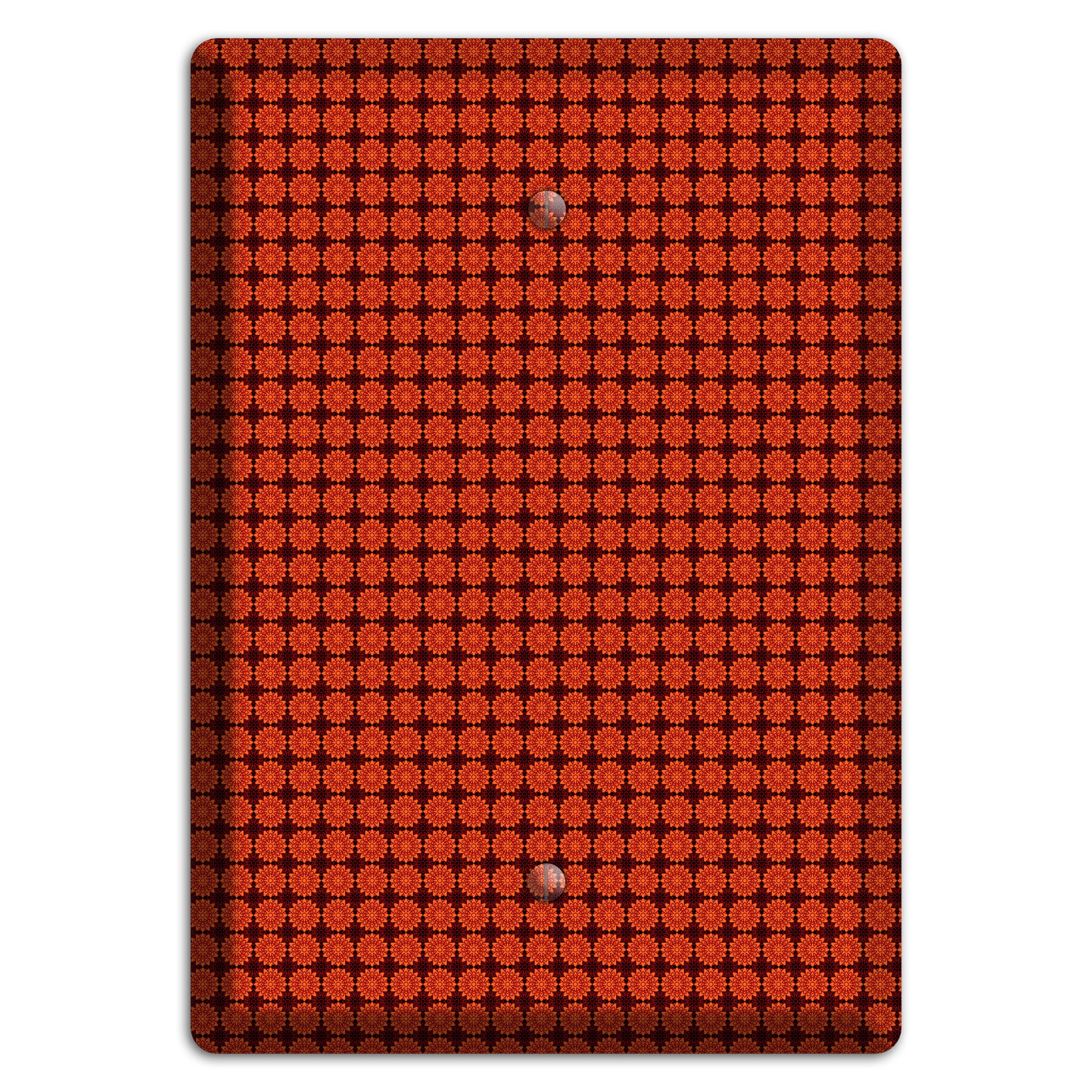 Maroon with Tiled Red Foulard Blank Wallplate