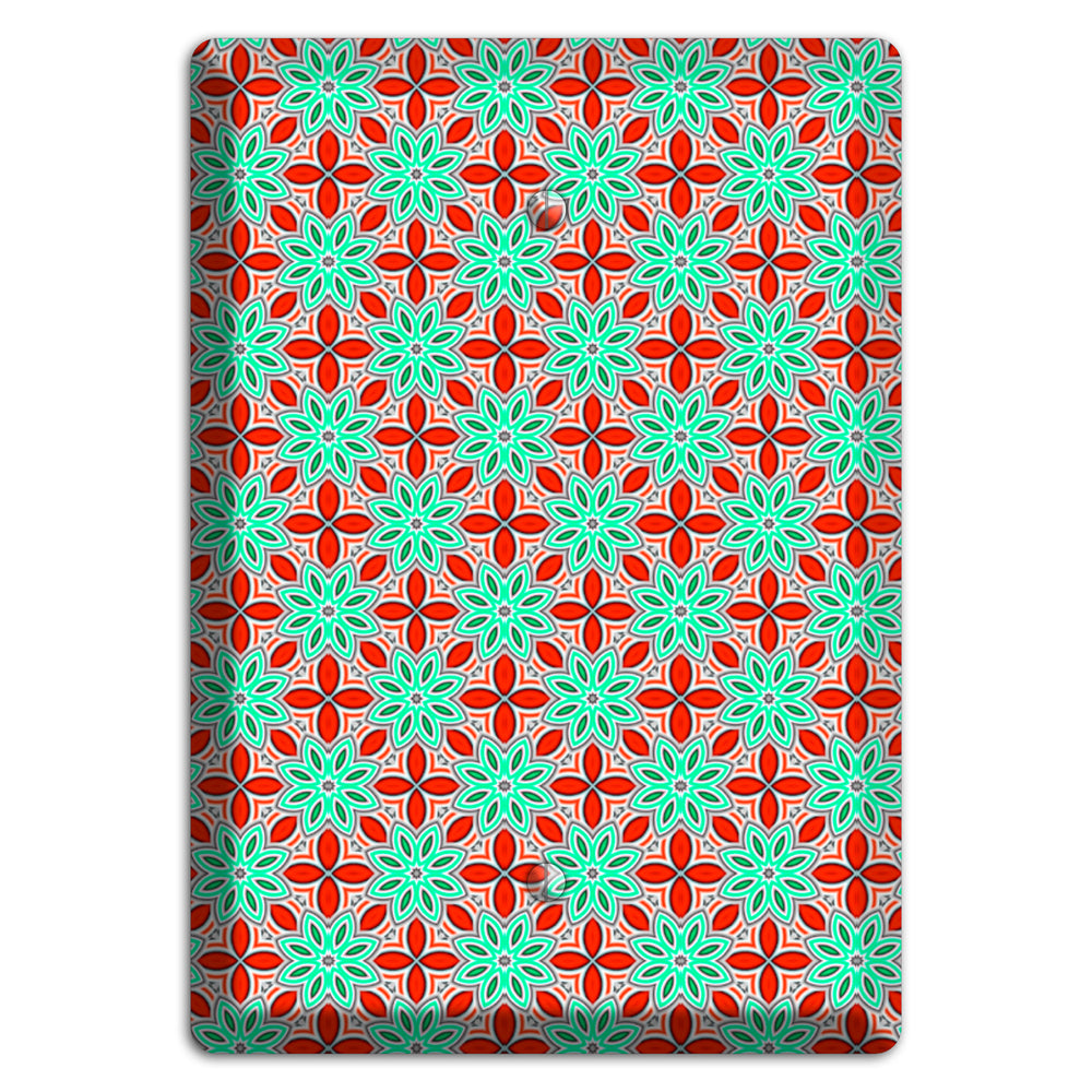 Green and Red Foulard Blank Wallplate