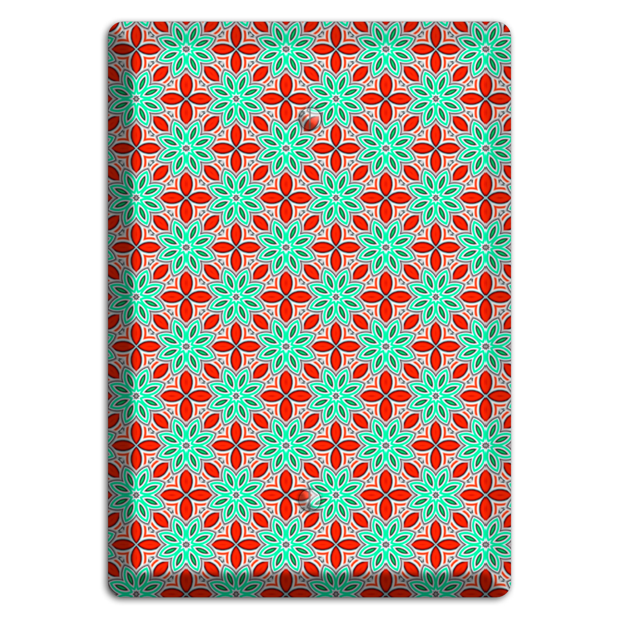 Green and Red Foulard Blank Wallplate