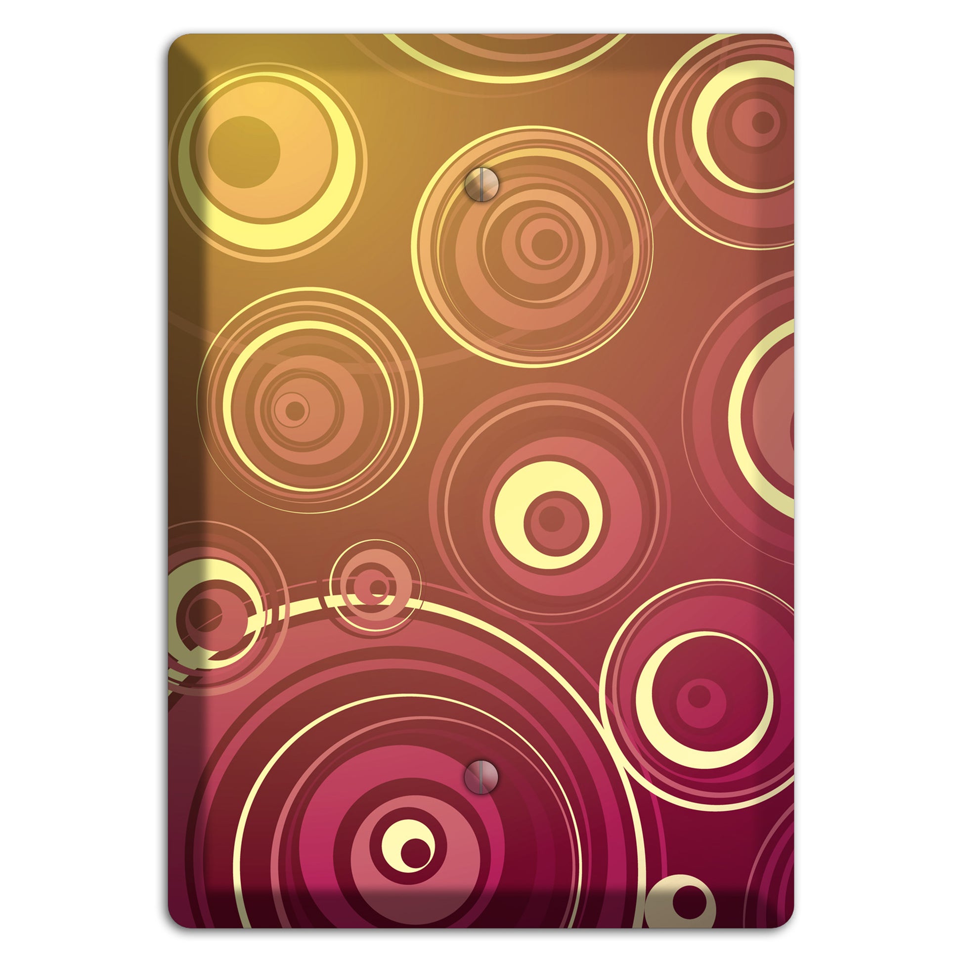 Maroon and Yellow Circles Blank Wallplate