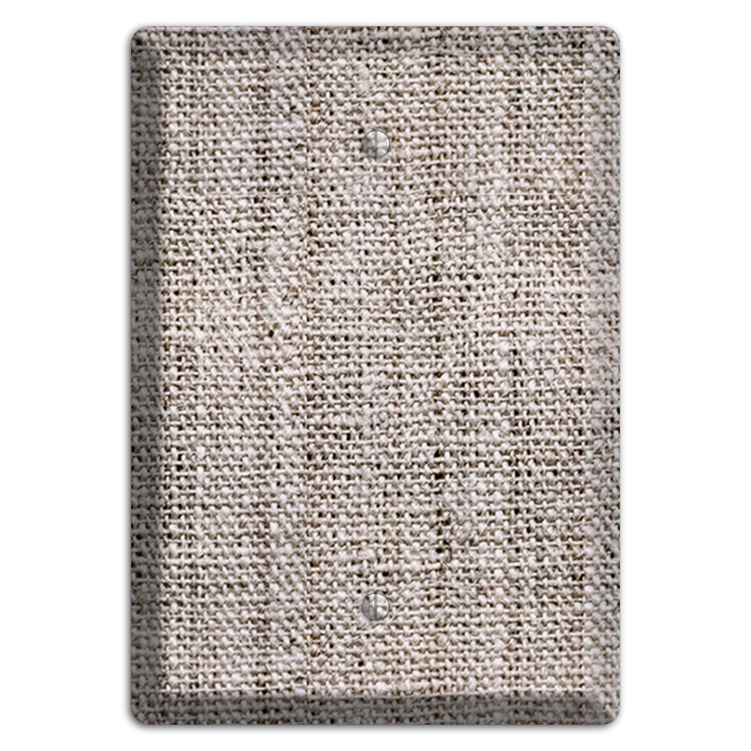 Natural Gray Burlap Blank Wallplate