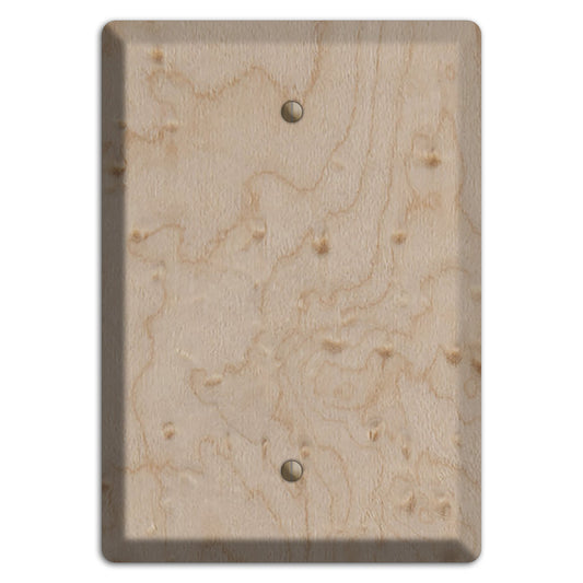 Birdseye Maple Wood Single Blank Cover Plate