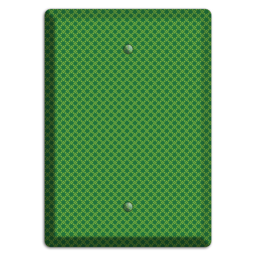 Multi Green Tiny Checked Foulard Blank Wallplate