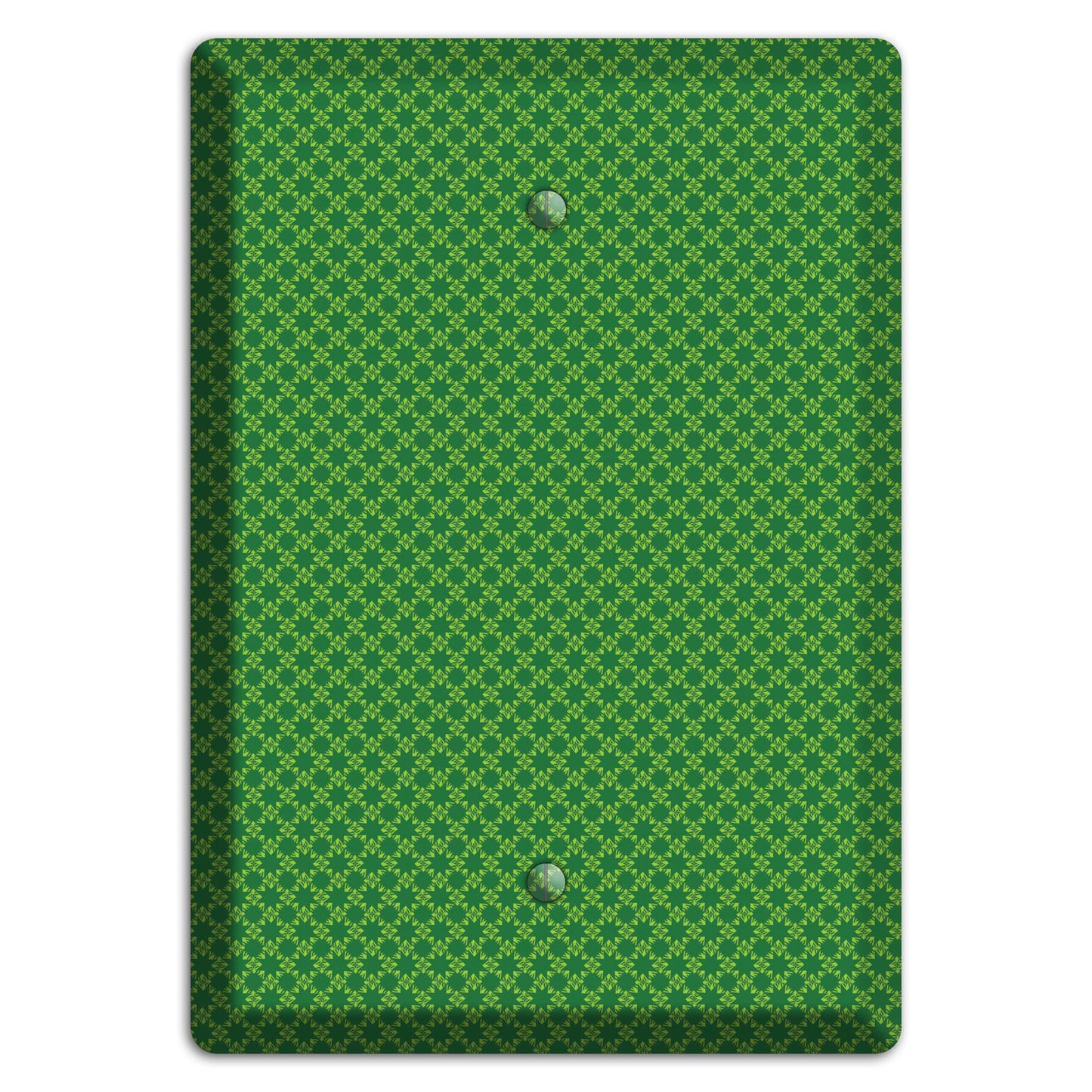 Multi Green Tiny Checked Foulard Blank Wallplate