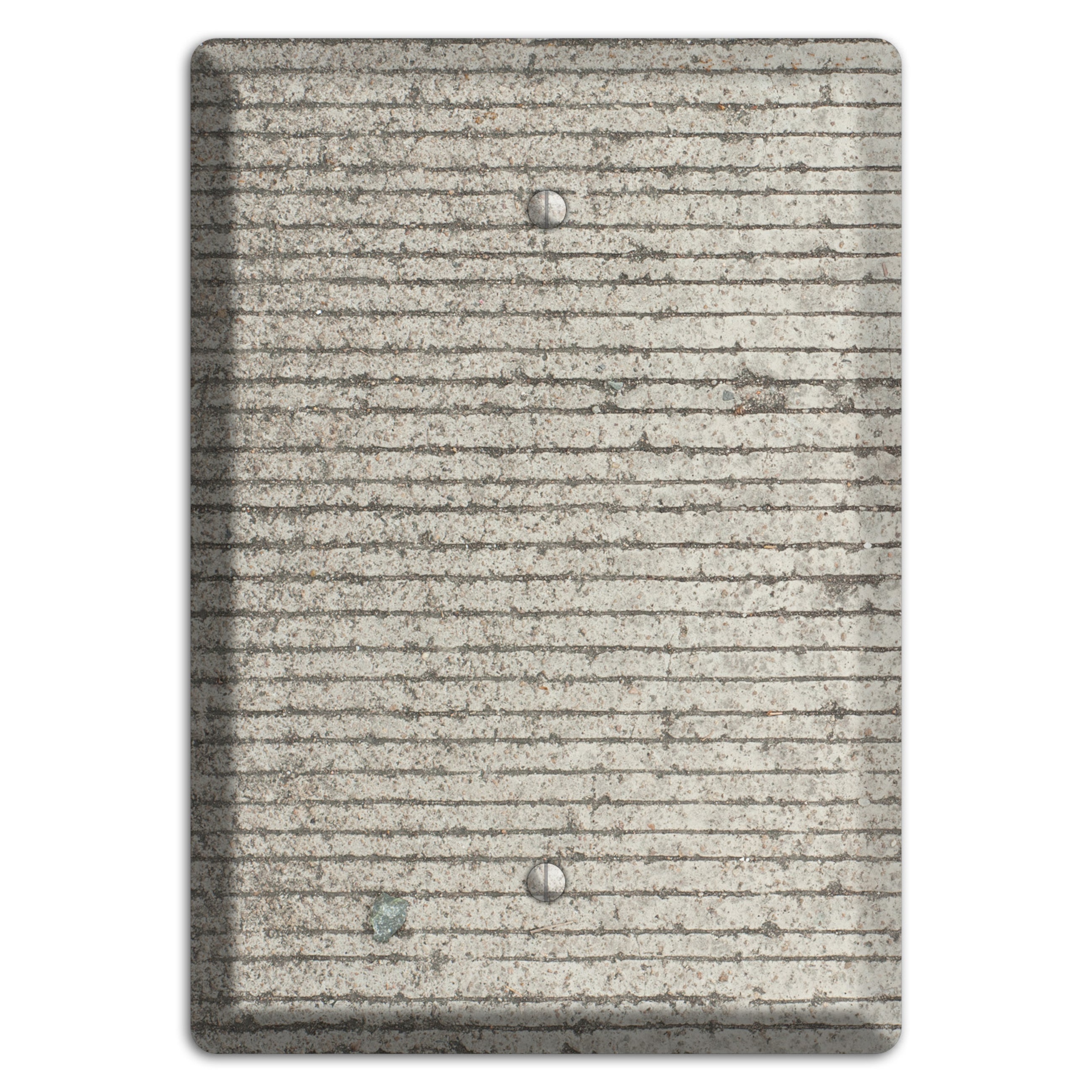 Horizontal Concrete Blank Wallplate