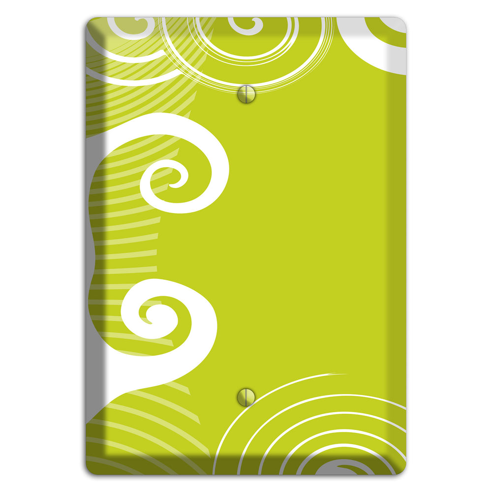 Abstract Green Blank Wallplate