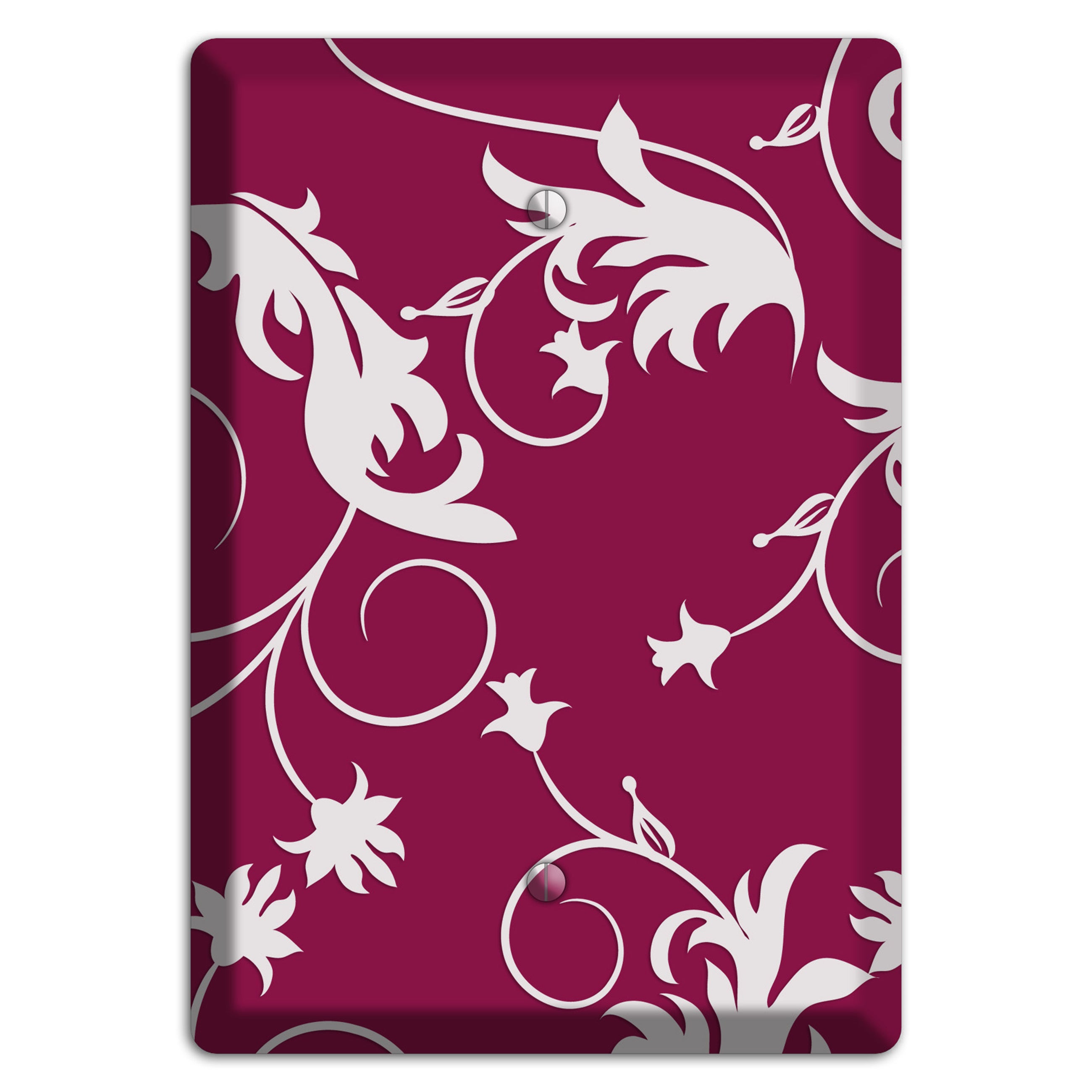 Fuschia Victorian Sprig Blank Wallplate