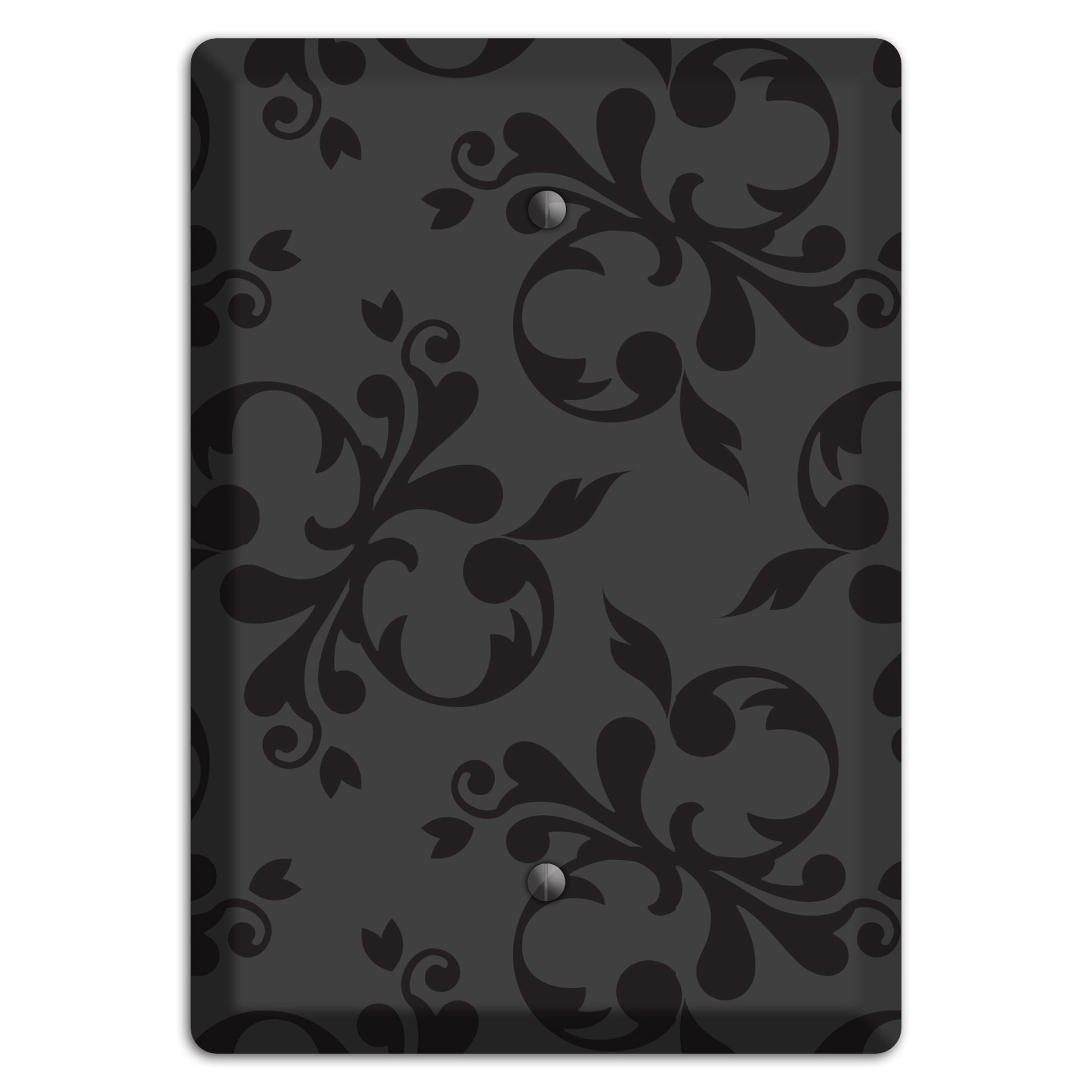 Grey Victorian Toile Blank Wallplate