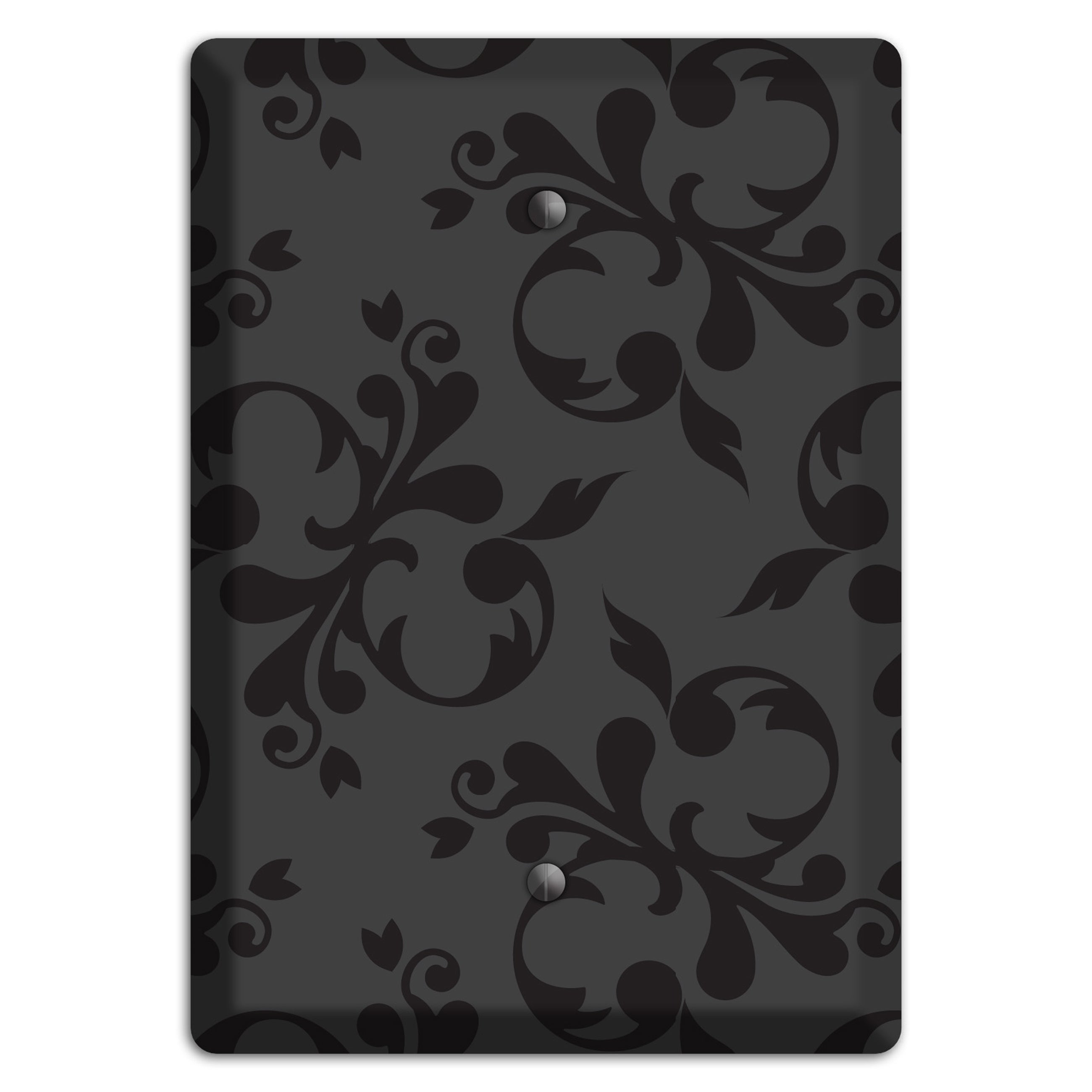 Grey Victorian Toile Blank Wallplate