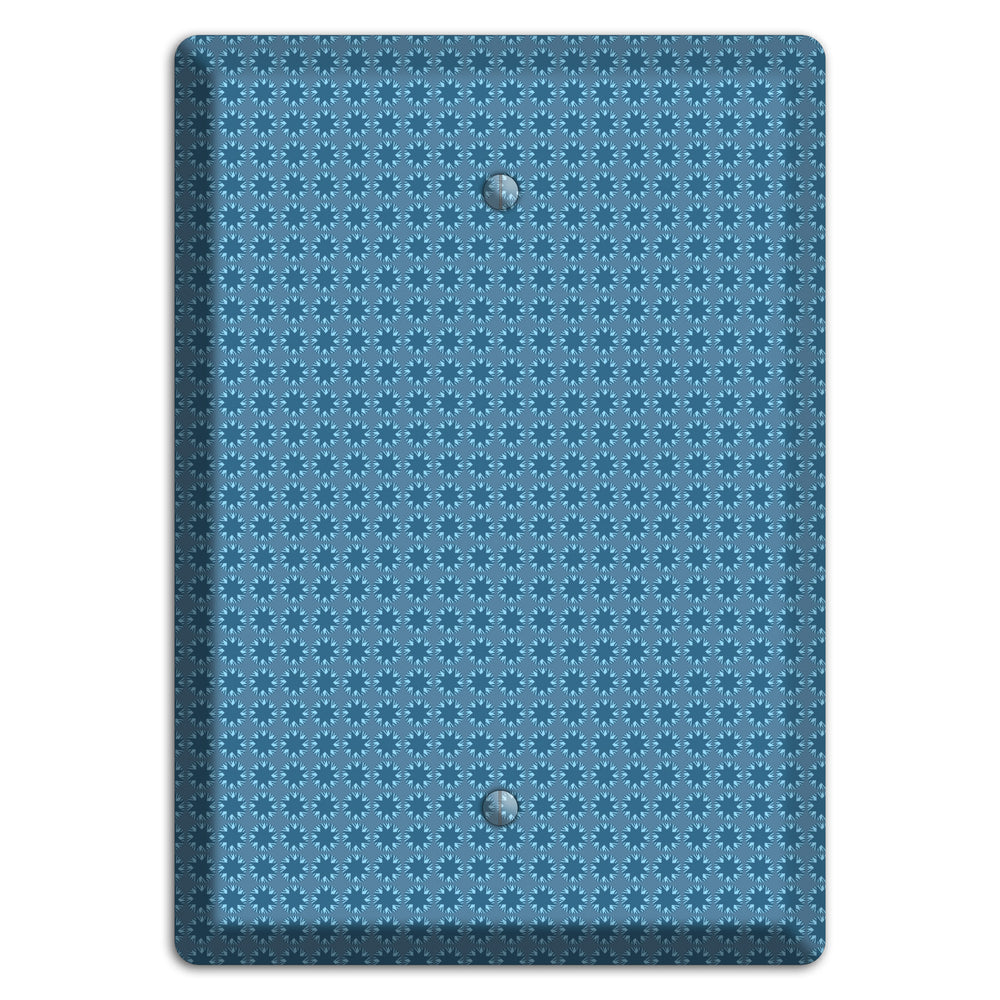 Multi Blue Tiled Foulard Blank Wallplate