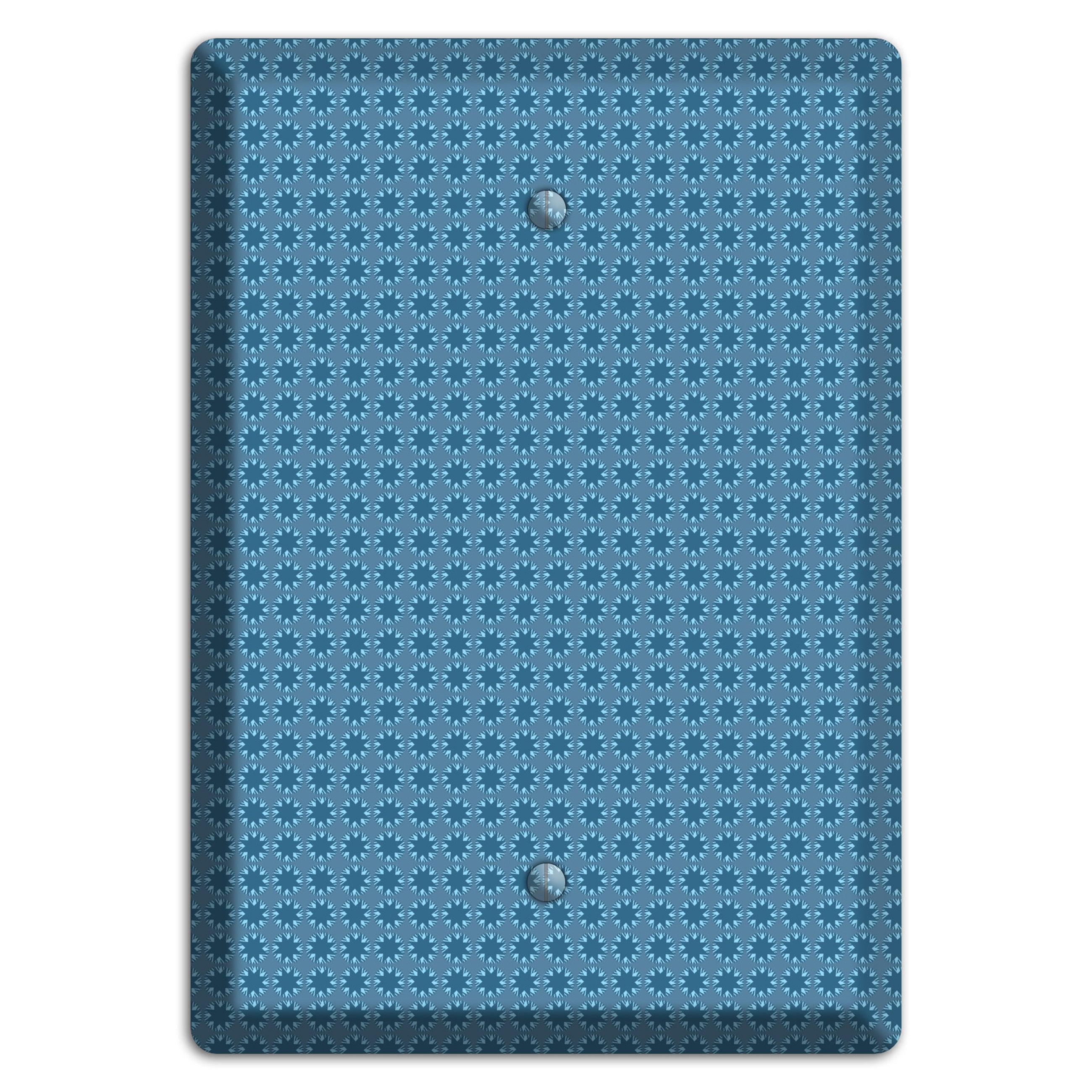 Multi Blue Tiled Foulard Blank Wallplate