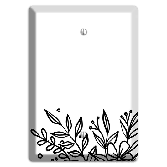 Hand-Drawn Floral 11 Blank Wallplate