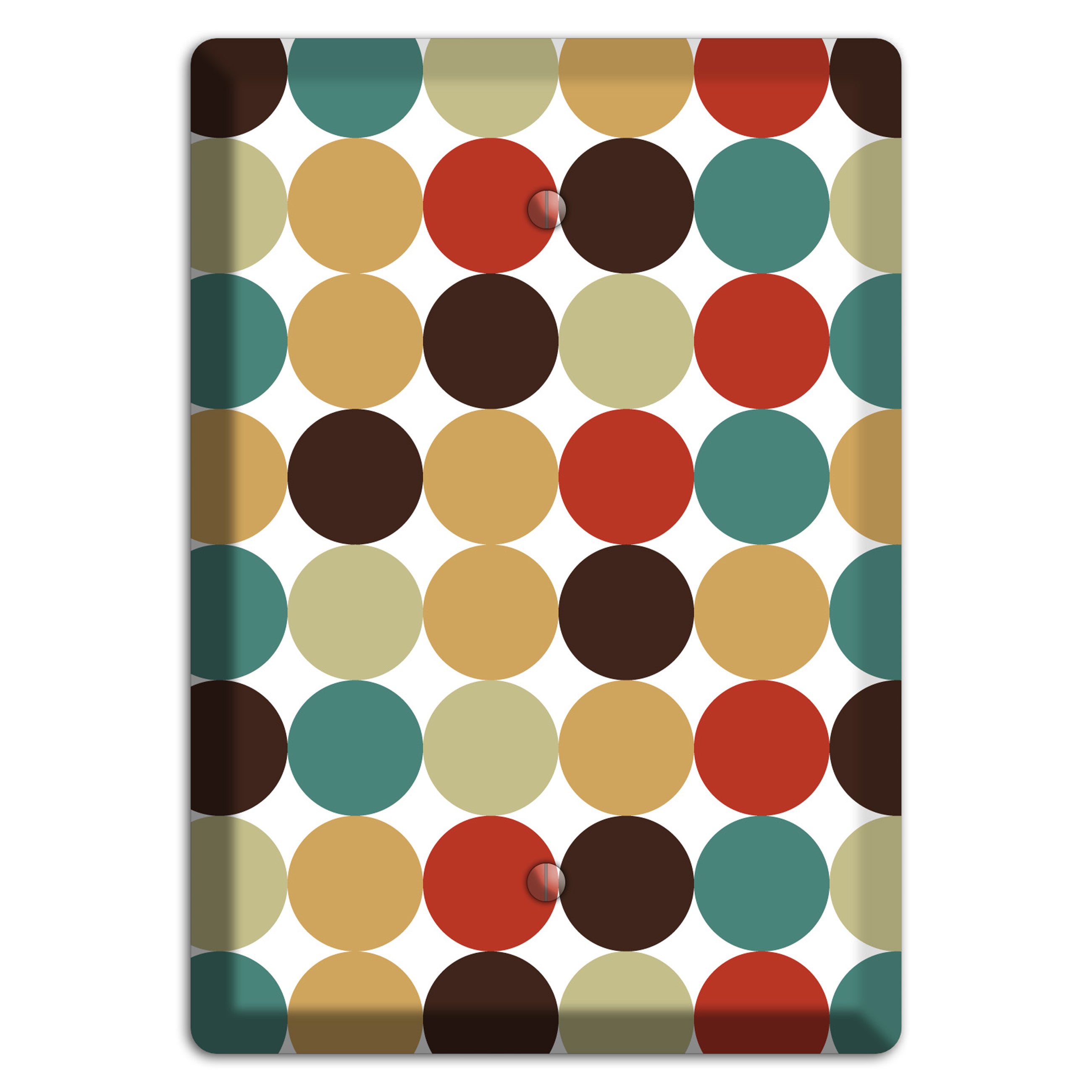 Brown Jade Beige Maroon Tiled Dots Blank Wallplate