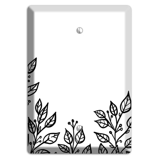 Hand-Drawn Floral 20 Blank Wallplate