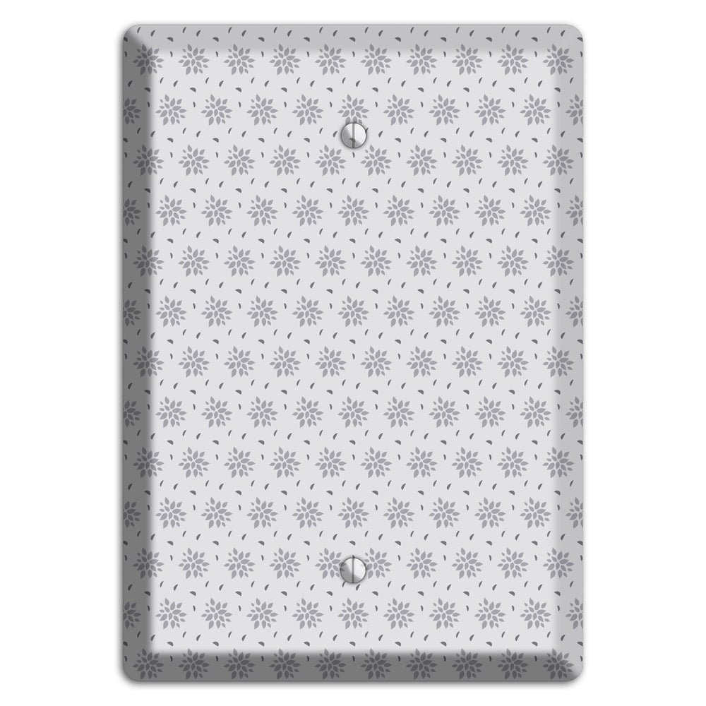 Multi Grey Calico Blank Wallplate