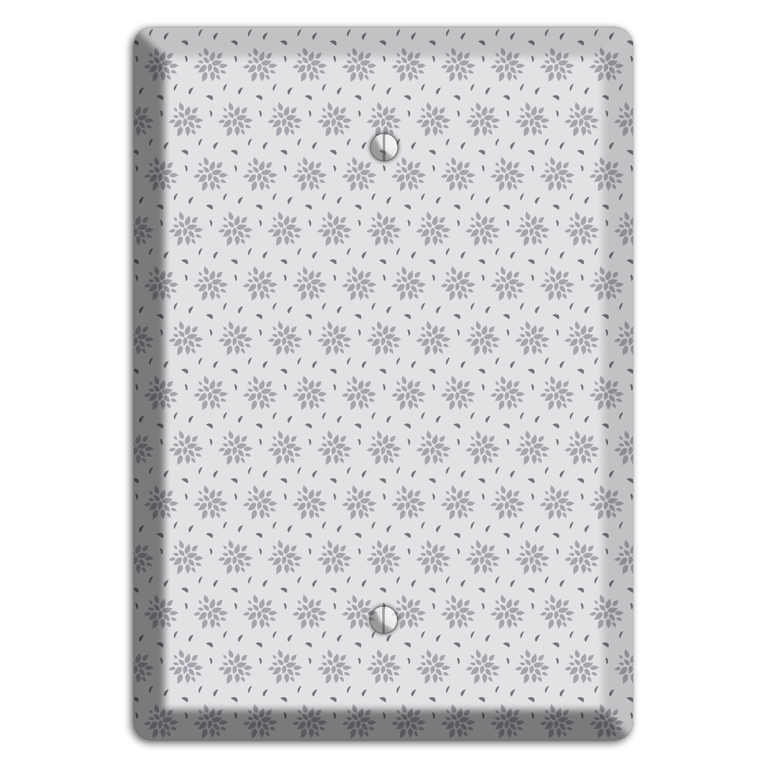 Multi Grey Calico Blank Wallplate