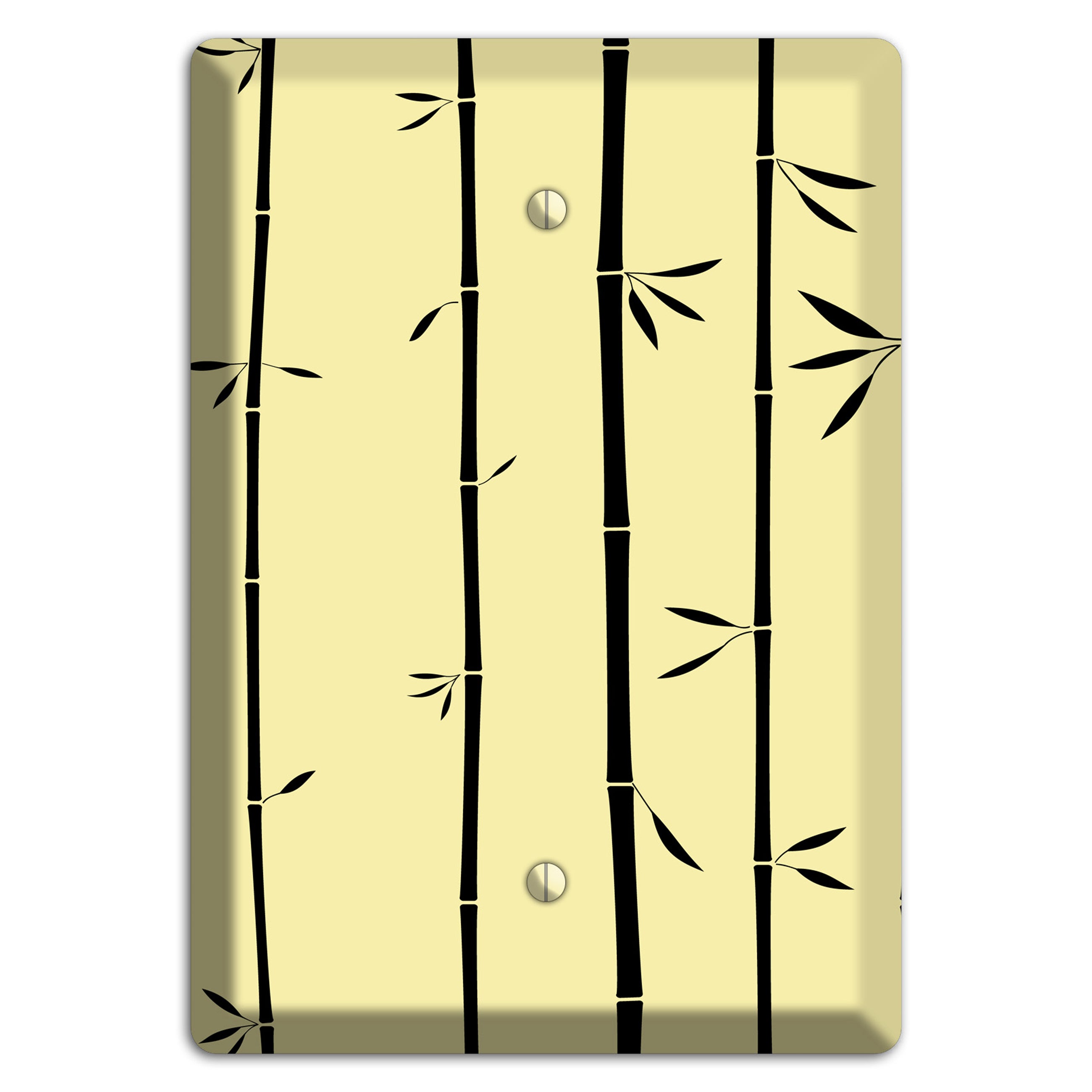 Yellow and Black Bamboo Blank Wallplate