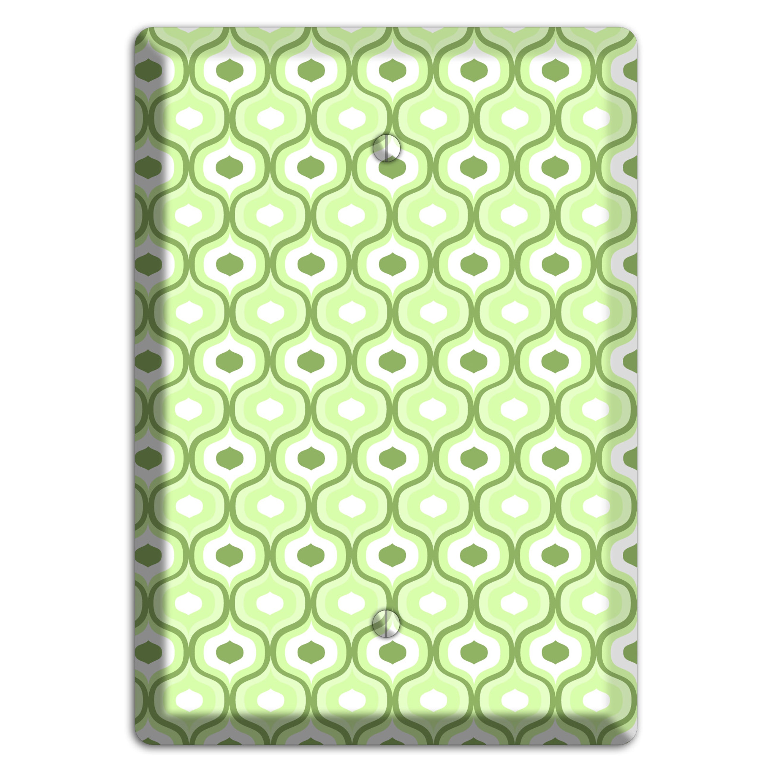 Multi Green Double Scallop 2 Blank Wallplate