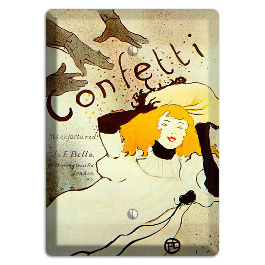 Confetti Vintage Poster Blank Wallplate