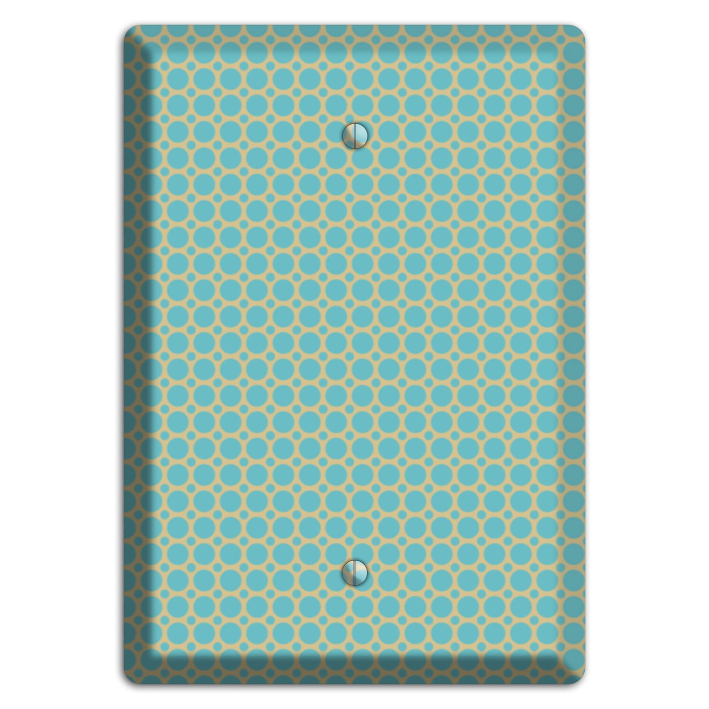 Dusty Blue Tiled Multi Small Dots Blank Wallplate