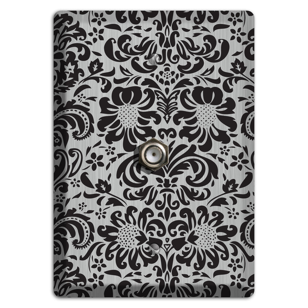 Black Toile Stainless Steel Cable Wallplate