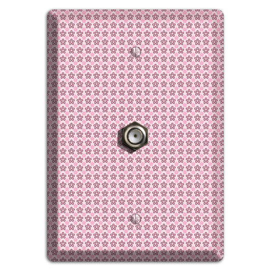 Pink Tiny Floral Cable Wallplate