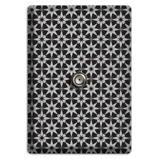 Black with Stainless Foulard Cable Wallplate
