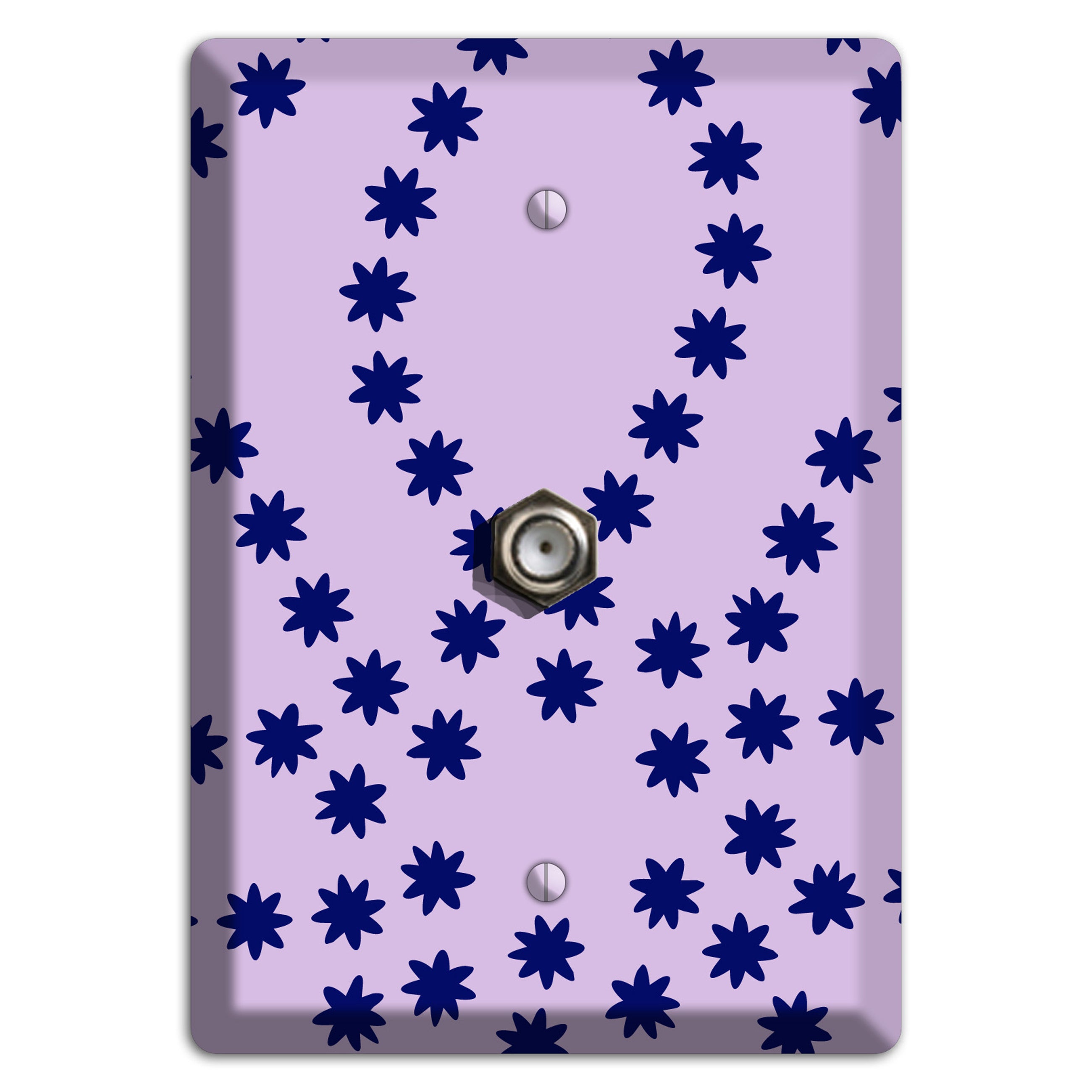 Lavender with Purple Constellation Cable Wallplate