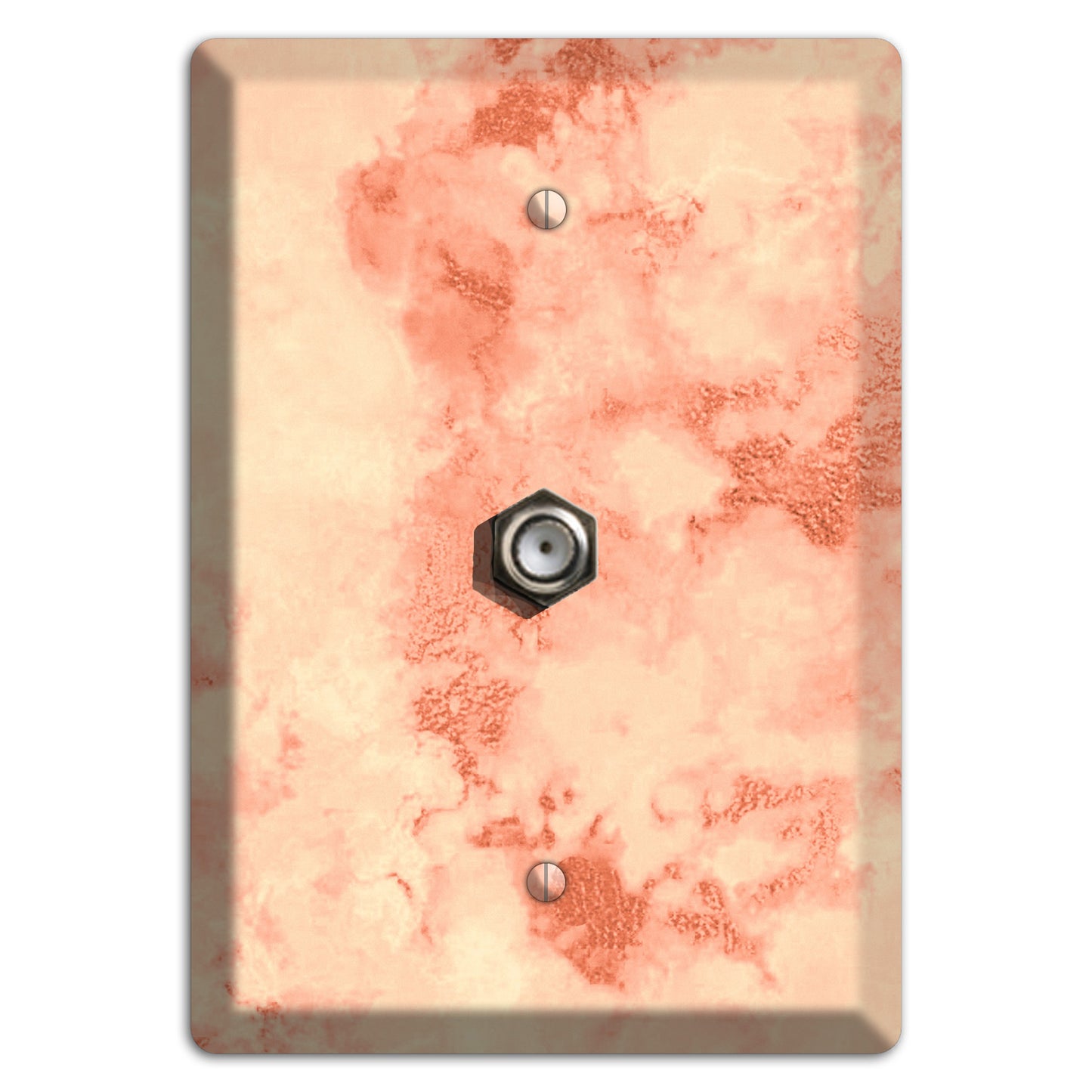 Apricot Peach Marble Cable Wallplate