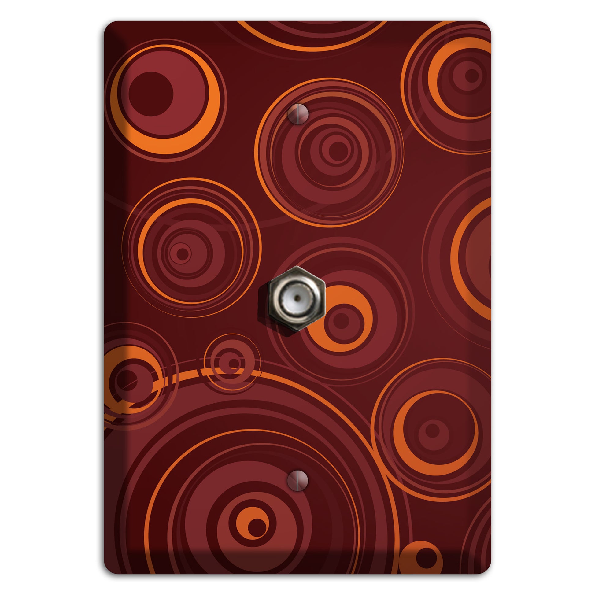 Brown Circles Cable Wallplate