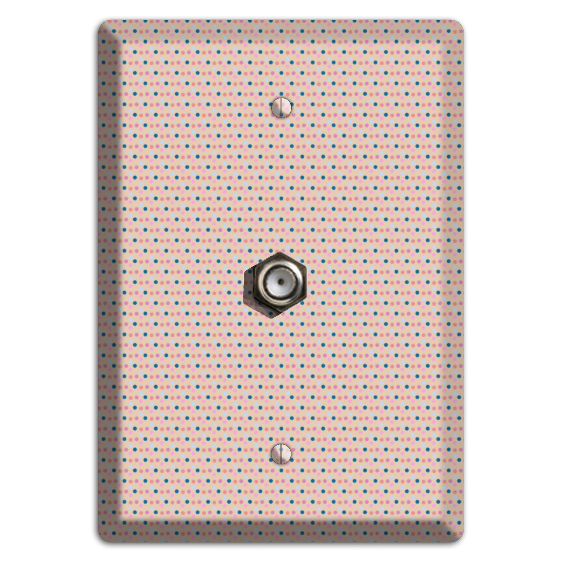 Multi Dusty Pink Tiny Dots Cable Wallplate