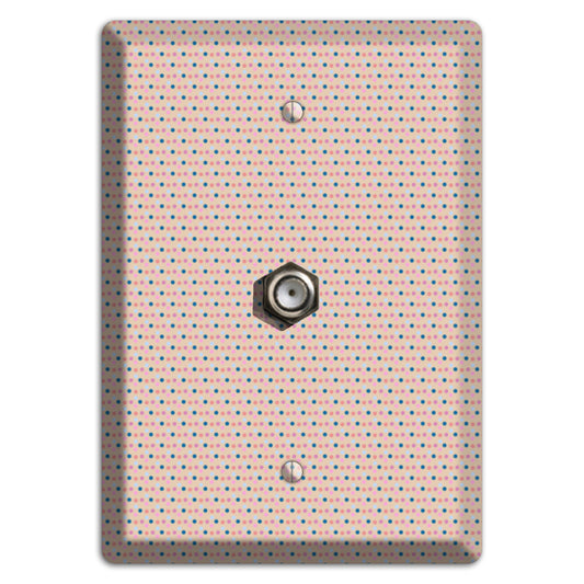 Multi Dusty Pink Tiny Dots Cable Wallplate