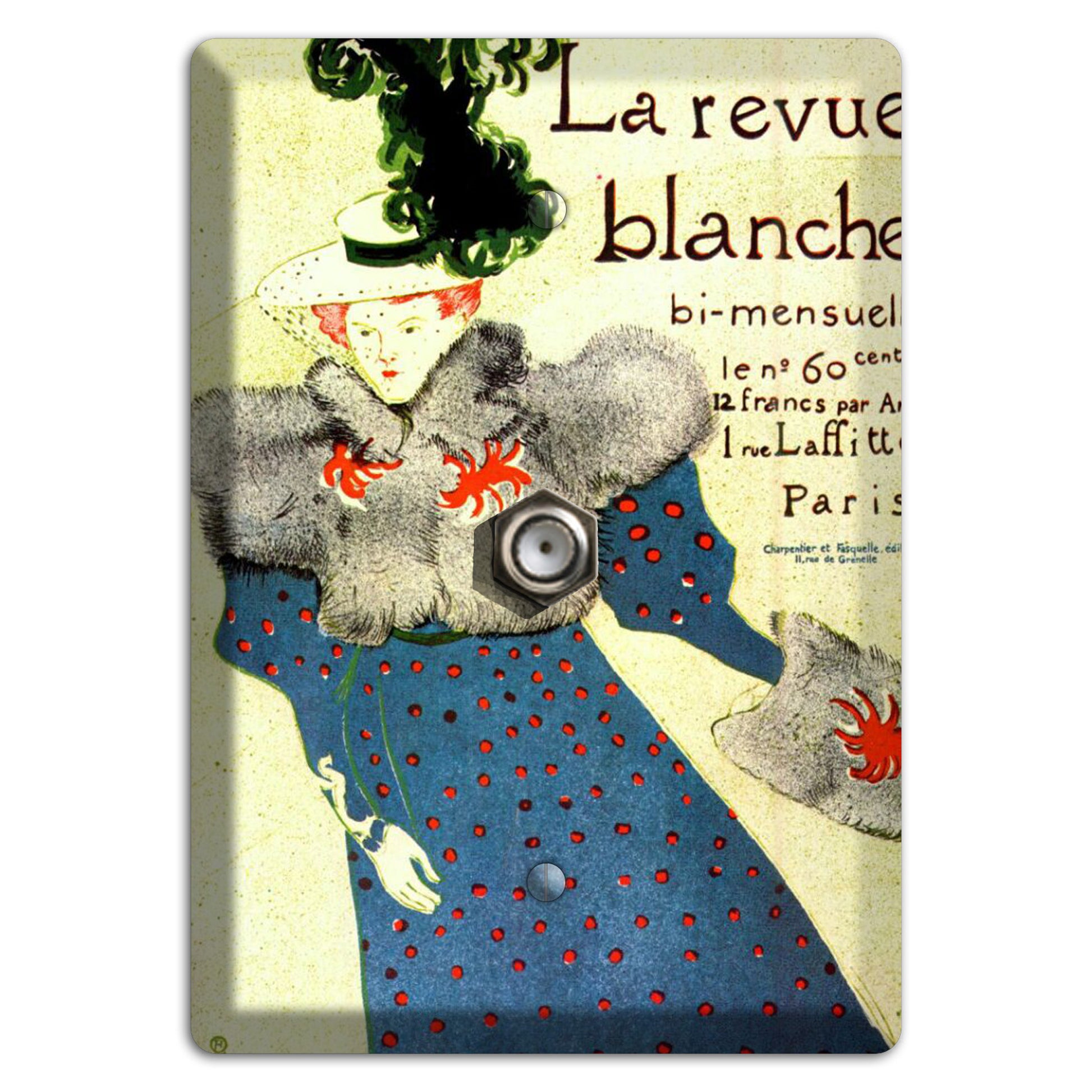 La Revue Blanche Vintage Poster Cable Wallplate