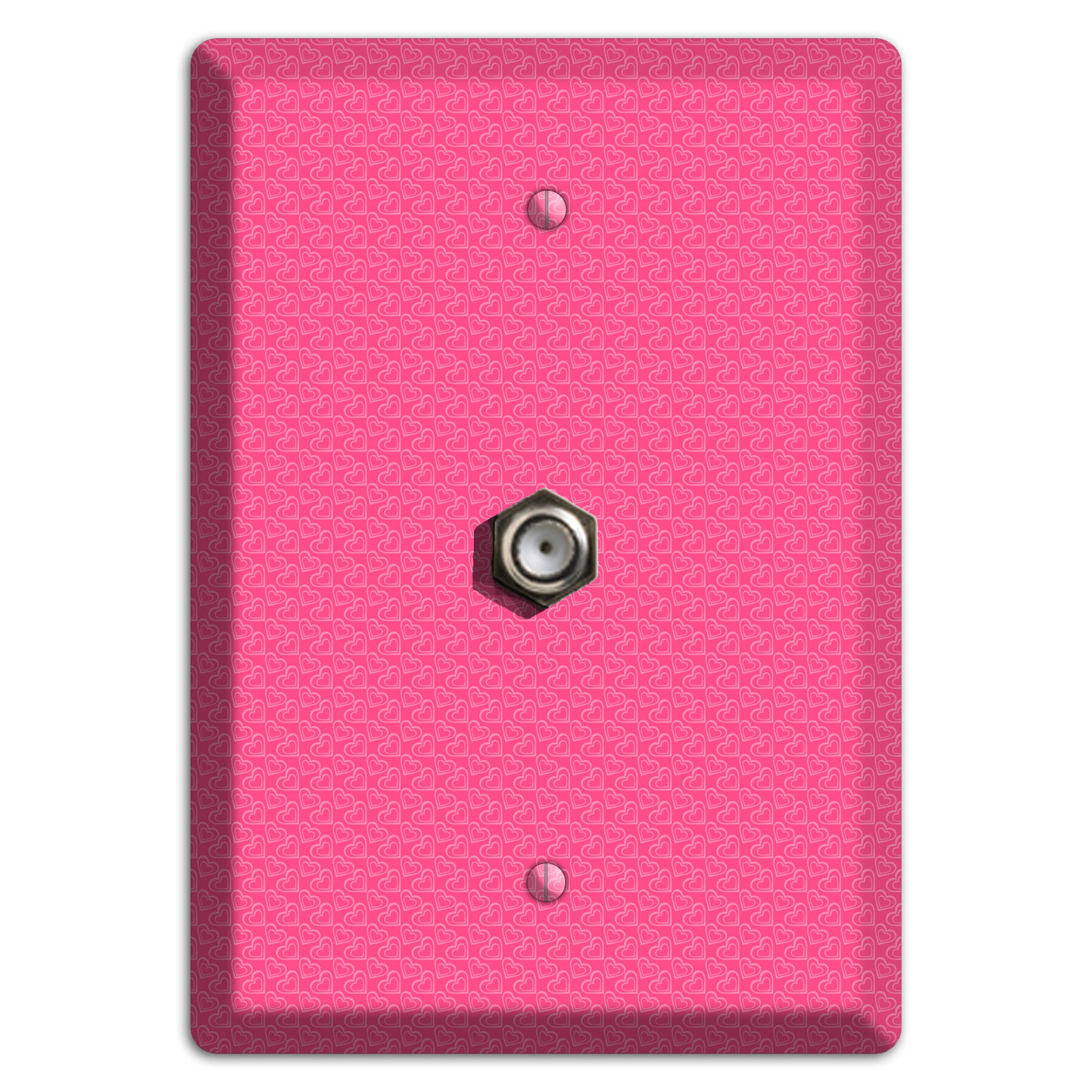 Tiny Pink Hearts Cable Wallplate