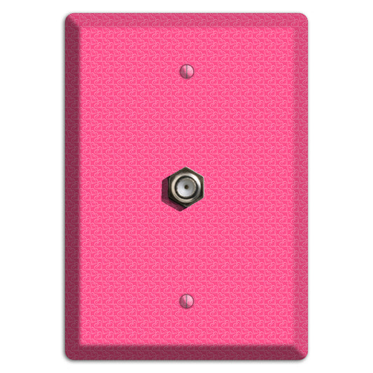 Tiny Pink Hearts Cable Wallplate