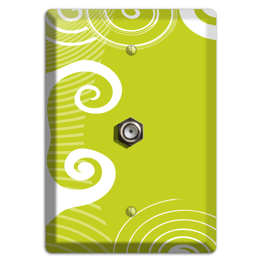 Abstract Green Cable Wallplate