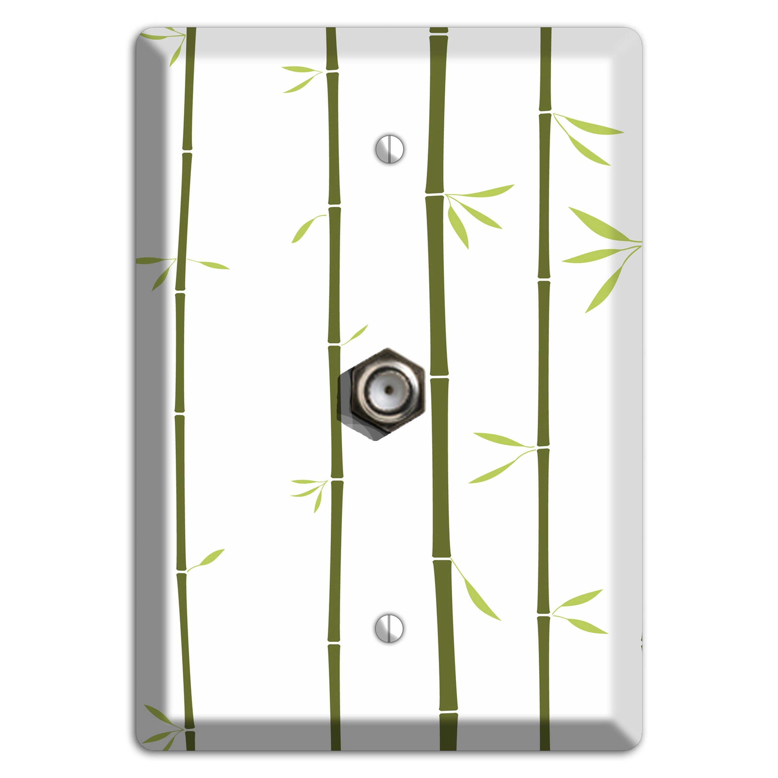 Green Bamboo Cable Wallplate