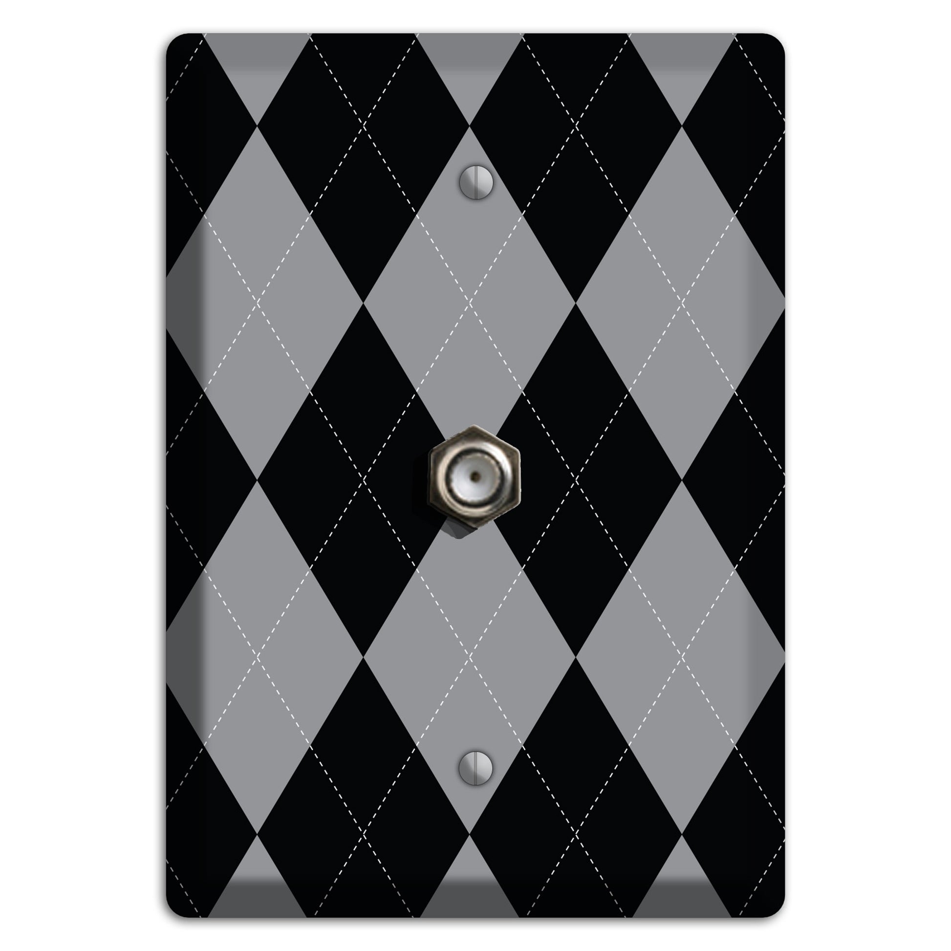 Light Purple and Black Cable Wallplate