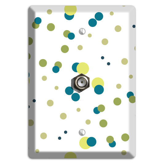 Multi Olive and Jade Small Dots Cable Wallplate