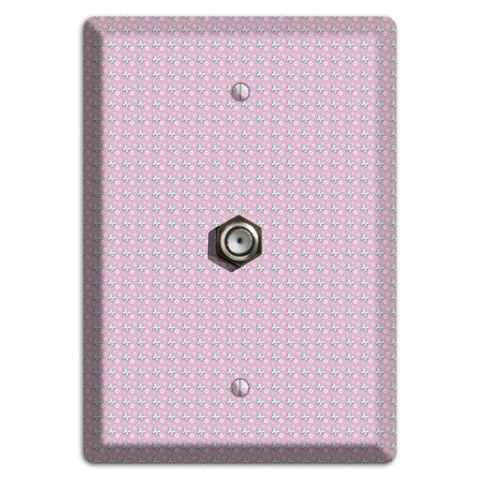 Pink with Butterflies Cable Wallplate