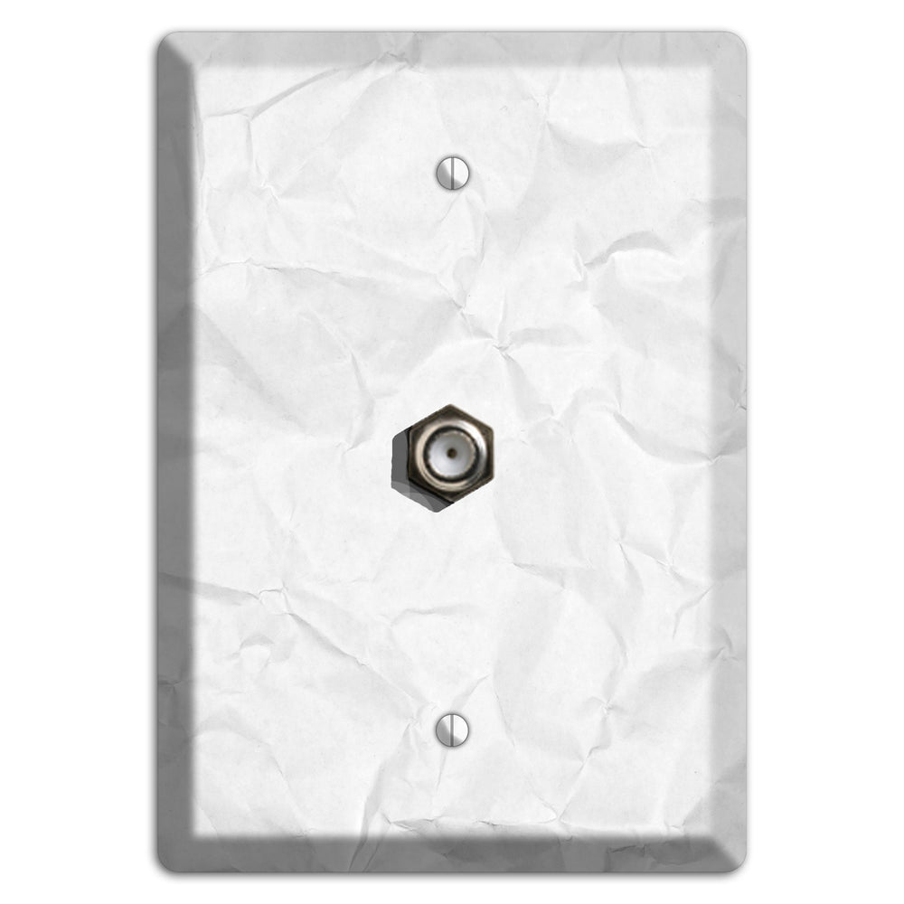 Concrete Crinkled Paper Cable Wallplate