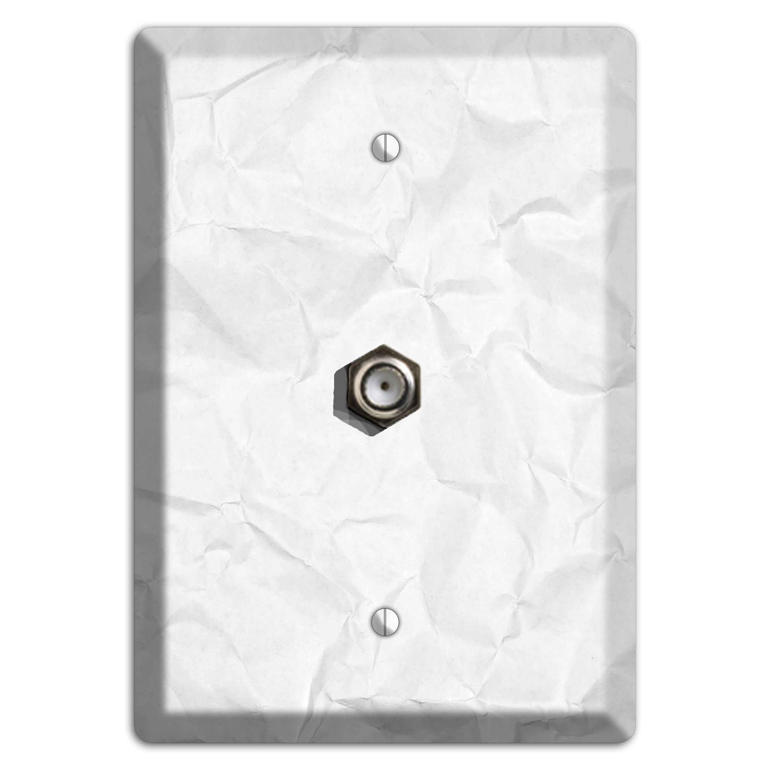 Concrete Crinkled Paper Cable Wallplate