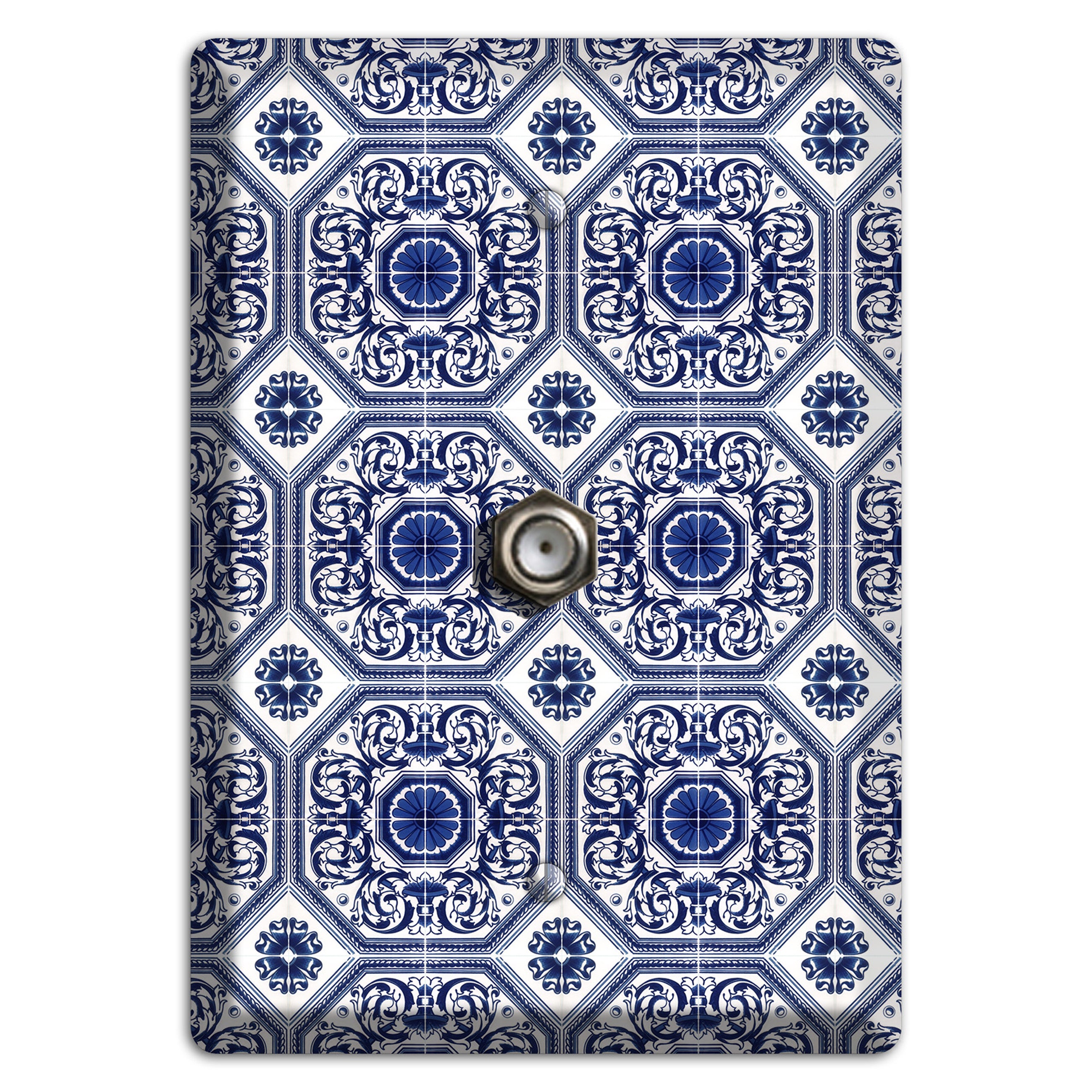 Tavira Tiles 1 Cable Wallplate