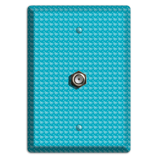 Turquoise Bows Cable Wallplate