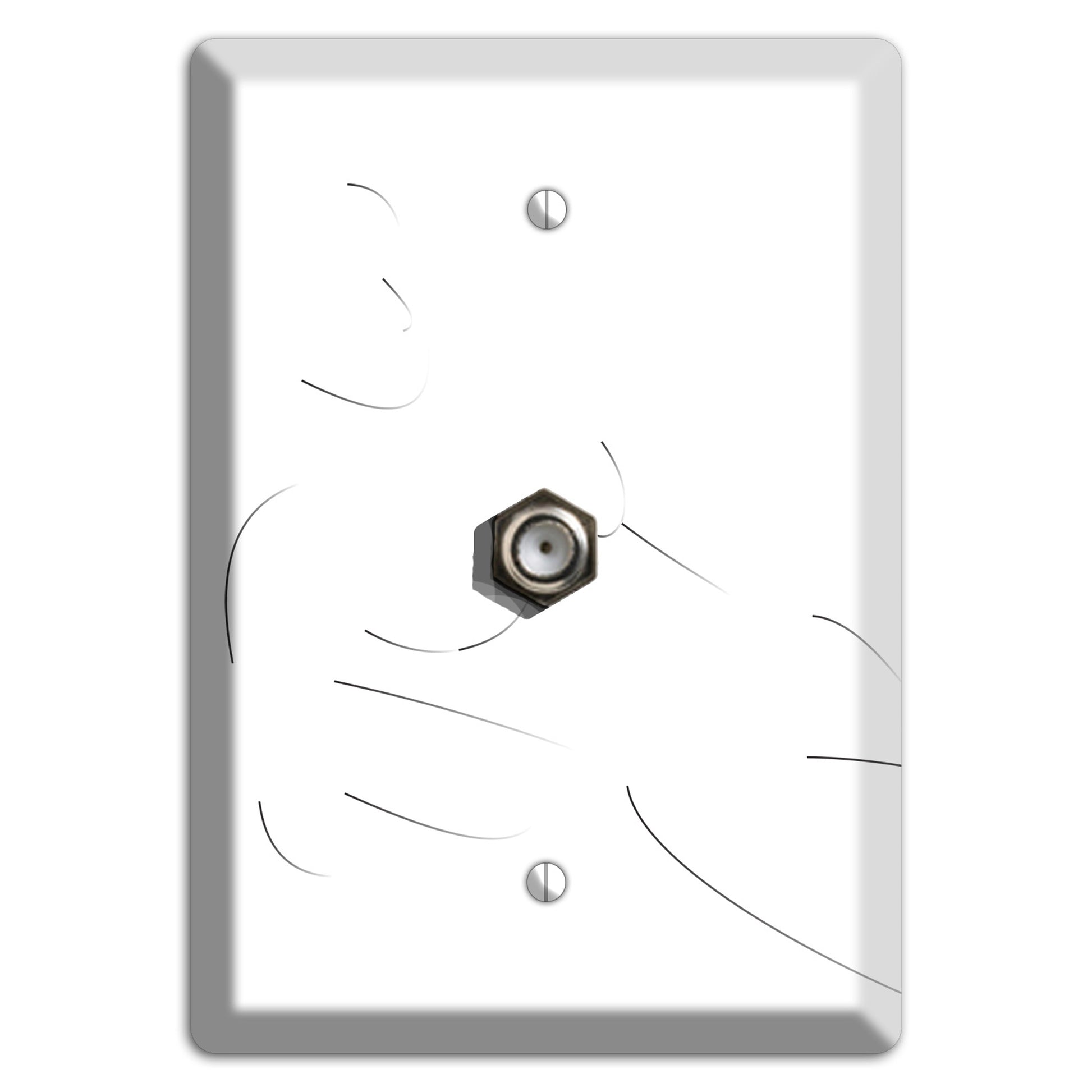 Abstrract Nude Figure Cable Wallplate