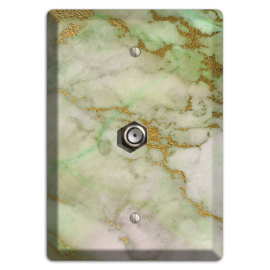 Swamp Green Marble Cable Wallplate